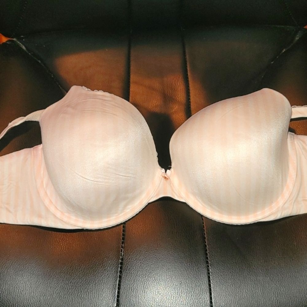 Pink Stripe Victoria's Secret Bra Size 36 DD
